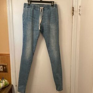 Pacsun active stretch elastic waist drawstring jeans